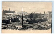 c1905 Big Four Freight Railroad Train Indianapolis Indiana IN Antique Postcard picture