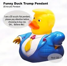 Donald Trump MAGA 2D Acrylic Flat Duck Pendant Decoration w/ Chain to Hang picture
