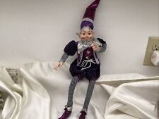Poseable Elf Robert Stanley Holmes Collection Dressed In Purple 18 In Long picture