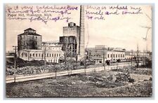1910 CENTRAL PAPER COMPANY MILLS BUILDING MUSKEGON MICHIGAN MI VINTAGE POSTCARD picture