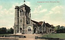 Vintage Postcard 1909 Congregational Church Whitinsville Massachusetts George picture