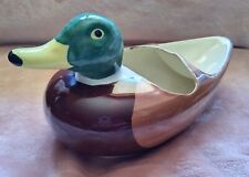 Vintage Green Headed Duck Vase, Planter, Ashtray, Duckling, Pond, Bird picture
