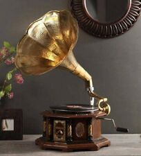 Working Gramophone-Antique-Phonograph-Vintage Gramophone Nautical Home Décor picture