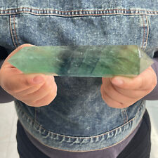 0.76Lb Natural Fluorite Quartz Obelisk Double Point Crystal Tower Healing DY811 picture