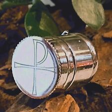 + Fine Antique Sterling Silver PYX RING + Oil Box + Priest Holy Oil Sacrament +  picture