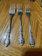 3 Vintage Rose Dinner Forks Stainless Steel Flatware 6 1/2” Japan picture