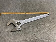 Vintage Utica 15” Adjustable Wrench No. 91-15 USA Opens 2-1/8” picture
