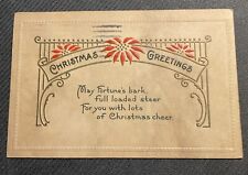 Vtg Christmas Postcard Posted Dec 21, 1914 with stamp and handwritten wishes picture