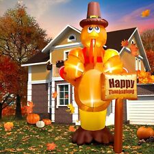 9FT Thanksgiving Turkey Inflatable with LED Light, Kalolary Fall Turkey Blow ... picture