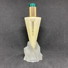 Vintage JIVAGO Golden Kiss Body Lotion Sitting in Glass Holder France Used 8