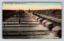 Syracuse NY-New York, Syracuse Salt Yards Vintage Souvenir Postcard picture