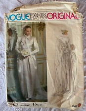 VOGUE Paris Original Christian Dior Sewing Pattern 2545 Modest Wedding Dress 14 picture
