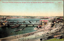 Postcard Bridge Across Seekonk River Providence RI Divided Back Unposted picture