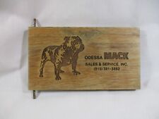 Vtg. Mack Truck Bulldog Small Wood Advertising Plaque picture