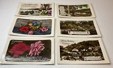 Lot of 6 RPPC Birthday Hand Color Tinted Colorful VINTAGE Postcards 1920s-1930s picture