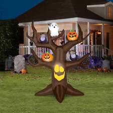8FT HALLOWEEN LED INFLATABLE SPOOKY GHOST TREE picture