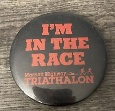 Vtg “I’m In The Race” Marriott Highway Marathon Pinback Button Bpn009 picture