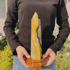 1210g Rare Large Natural Bumblebee Jasper Tower Obelisk Point Crystal Healing picture
