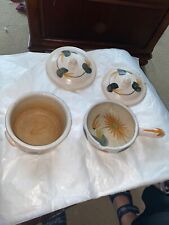 Lot of Rare Hand Painted 1970’s Vintage Dish with Lid, France, Poterie Du Marais picture