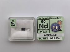 Neodymium Metal  99.9% Element Sample in oil in Glass Ampule in  Element Tile picture