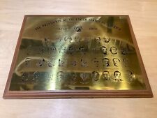 Bicentennial 1776-1976 US Presidents Engraved Wall Hanging 15 by 12 inches picture