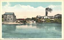 THE OLD MILL & THE NEW original antique postcard GREENVILLE SOUTH CAROLINA SC picture