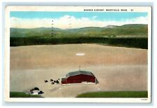 1932 View Of Barnes Airport Westfield Massachusetts MA Posted Vintage Postcard picture