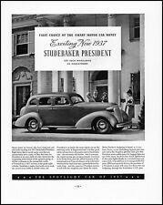 1937 Studebaker President Car smart motor car money vintage photo print ad XL10 picture