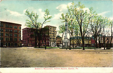 Soldiers Monument Centre Square Easton PA Divided Postcard c1909 picture