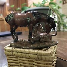 Retired  Hagen Renaker of CA Horse Mustang Mare & Foal Vintage Collect Western picture