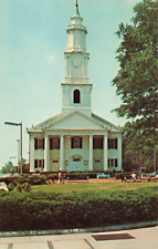 Springfield MA Massachusetts, Old First Church, Court Square, Vintage Postcard picture