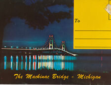 Vintage 1981 Accordion Postcards Mackinac Bridge Michigan 6 Double Sided Cards picture
