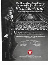 Don Giovanni Wolfgang Amadeus Mozart Metropolitan Opera Zeffirelli 1990 Print Ad picture