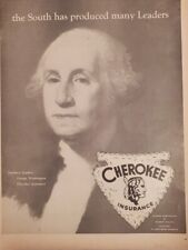 Cherokee Insurance George Washington Original 1961 Ad Print Art Advertisement  picture