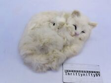 Realistic Lifelike Sleeping Turkish Angora Cats; Rabbit Fur Realistic Faux picture
