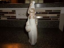 LLADRO Retired Shepherdess  Girl with Basket & Walking Stick Figurine #4678 GIFT picture