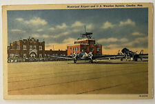 Omaha Nebraska Municipal Airport Airplanes Postcard c1940 picture
