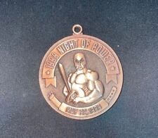 Solid Copper Budweiser May 22 1999 “Night of Power” Blank Medallion Pendant picture