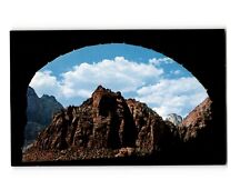 Zion National Park Tunnel View Vintage Postcard - Scenic Landscape and Sky picture