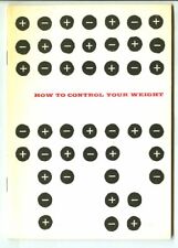 Vintage 1958 HOW to CONTROL Your WEIGHT Metropolitan Life Insurance Booklet picture