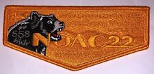 Boy Scout OA 558 Ahoalan-Nachpikin Lodge 2022 NOAC Orange Semi-Ghost Flap ML picture