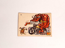 1972 Donruss SILLY CYCLES #11 BUG CHASER Trading Card Sticker Odd Rods picture