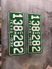 Pair Of 1932 Vintage License Plates  picture