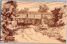 1938 Chillicothe, Ohio Paint Creek Bridge Vintage Historical Postcard picture