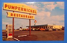 GENEVA, New York Postcard PUMPERNICKEL RESTAURANT Route 5 & 20 Roadside / c1960s picture