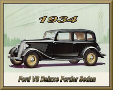 1934 Ford V8 Deluxe Fordor sedan, Refrigerator Magnet, 42 MIL picture
