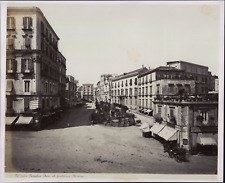 Italy, Naples, Rue et Fountain Medina, ca.1880, vintage print vintage print vintage print,  picture