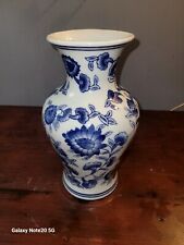 Beautiful Blue & White Floral Vase , Made In China picture