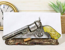 Rustic Country Double Six Shooter Pistols Western Cowboy Envelope Napkin Holder picture