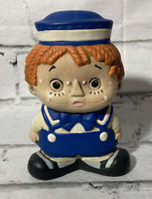 Vintage Ceramic Raggedy Andy Coin Bank 5.75” picture